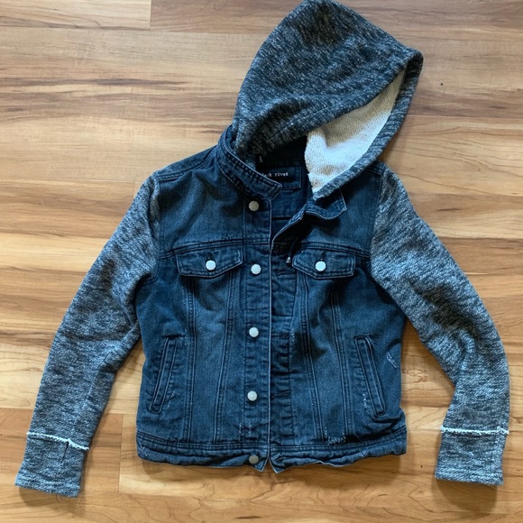 black rivet denim jacket